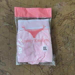 NEW.   Knotty Knickers. XXL. Solid Pink. Bikini. Cotton.  Panties.